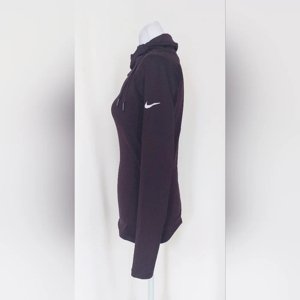 Nike Pro Drifit Small Athletic Run Base Layer Purple Mock Turtleneck Top Purple